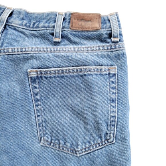 L.L. Bean Double L Jeans Mens 35x29 Blue Denim Natural Fit Flannel Lined - Picture 6 of 8